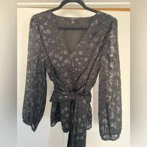 NWOT J. Crew long sleeve peplum blouse, size M